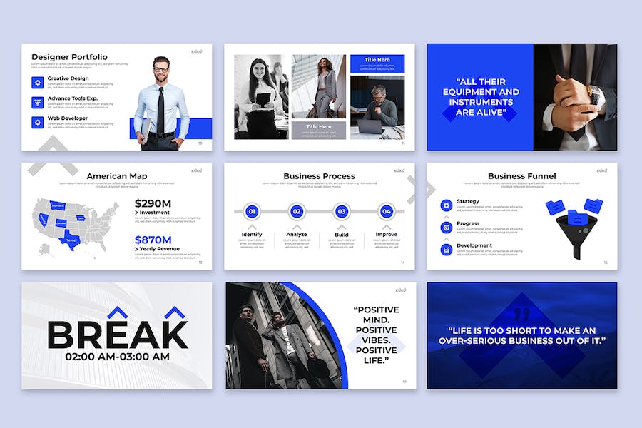 极简设计商务演讲方案PPT模板 - PPT派