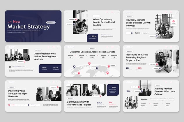 市场目标战略规划分析PPT模板 - PPT派