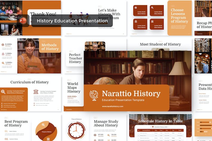 历史教育知识传播方案PPT模板 - PPT派