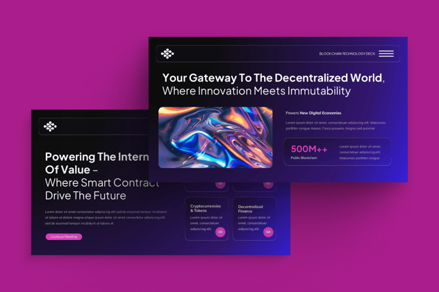 区块链技术创业融资计划书Keynote模板 - PPT派