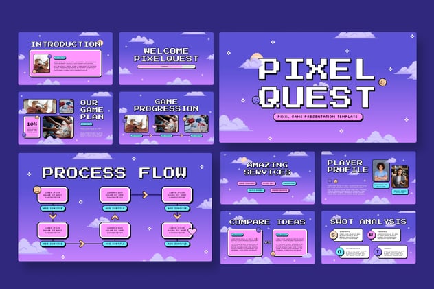 游戏娱乐竞技策略展示Keynote模板 - PPT派