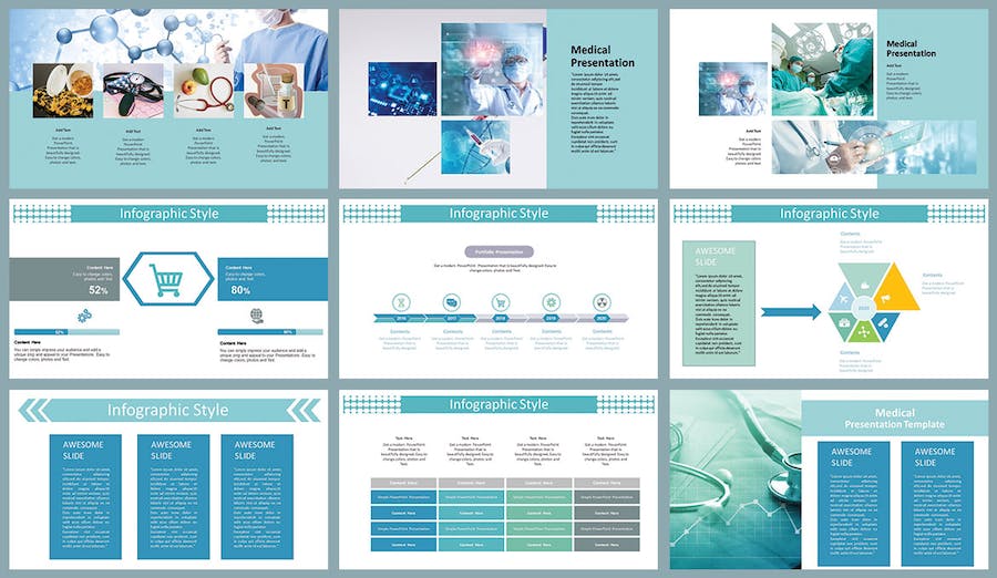 医疗保健健康管理PPT模板 - PPT派