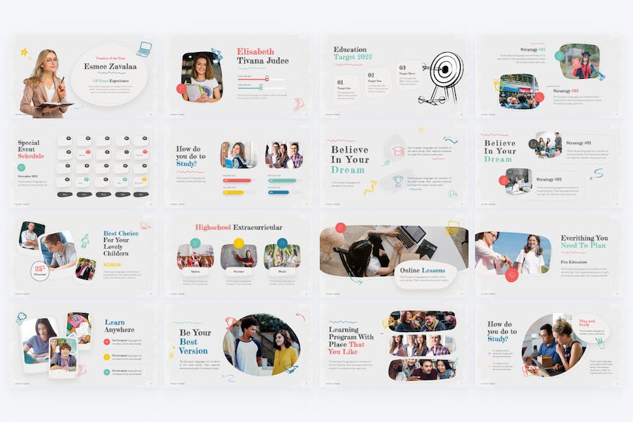 Chalkzone-doodles-education-powerpoint-template - PPT派