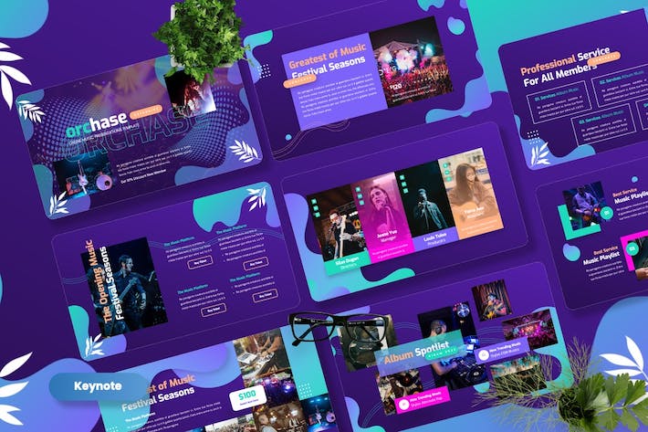 音乐在线平台品牌推广Keynote模板 - PPT派