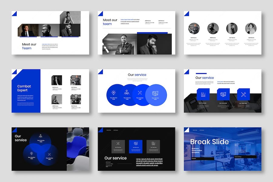 竞争战略商务企业市场分析PPT模板 - PPT派