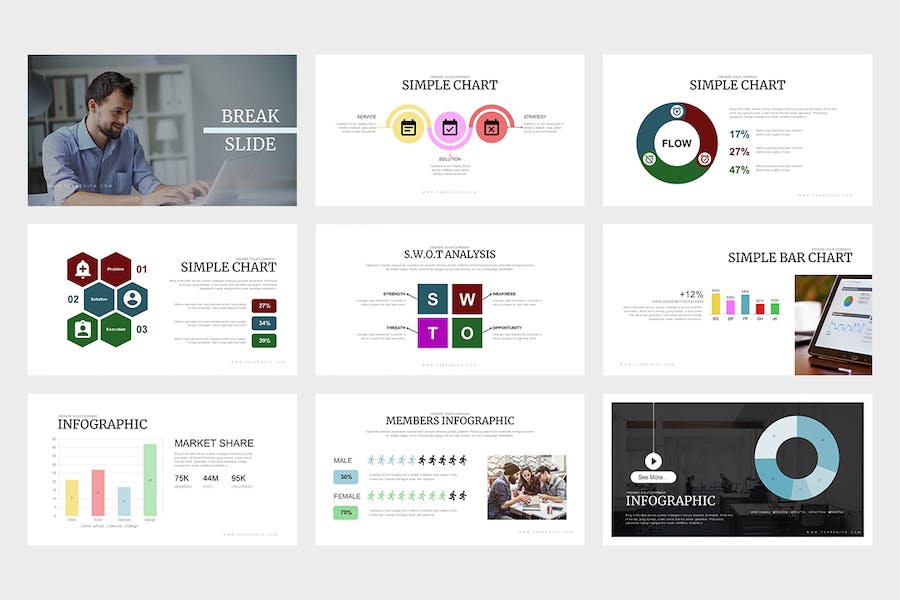 多功能商业融资计划书Keynote模板 - PPT派