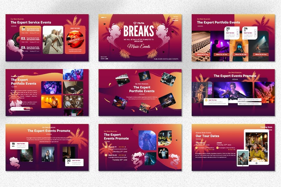 音乐活动策划推广营销方案Keynote模板 - PPT派