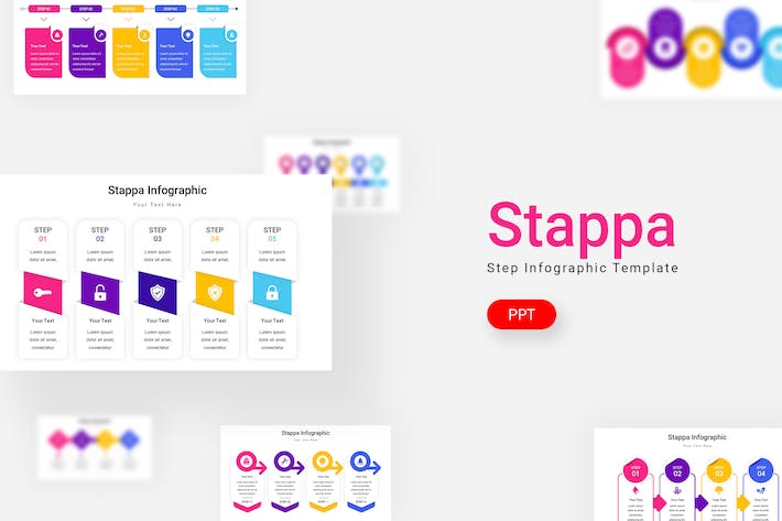 数据统计可视化展示信息图形PPT模板 - PPT派