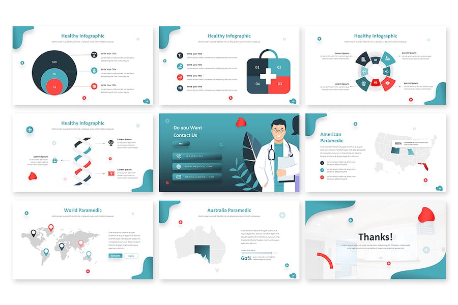 医疗健康行业知识宣传Keynote模板 - PPT派