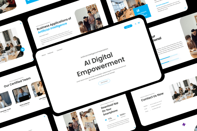 人工智能技术创新方案展示PPT模板 - PPT派