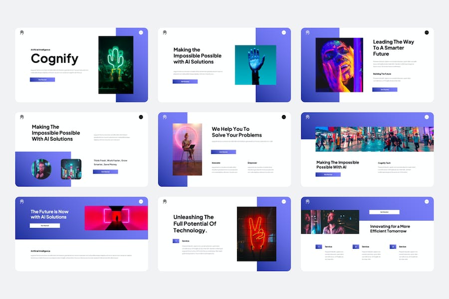 人工智能进化发展讲述Keynote模板 - PPT派