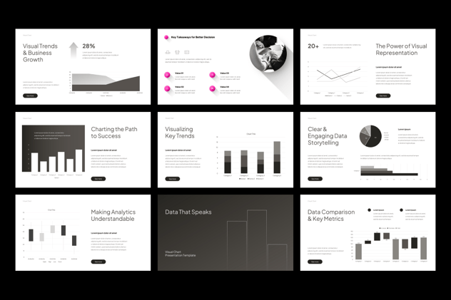 视力表数据展示分析PPT模板 - PPT派