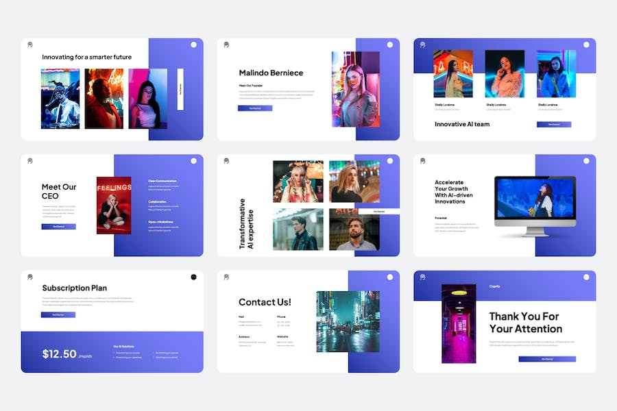 人工智能进化发展讲述Keynote模板 - PPT派