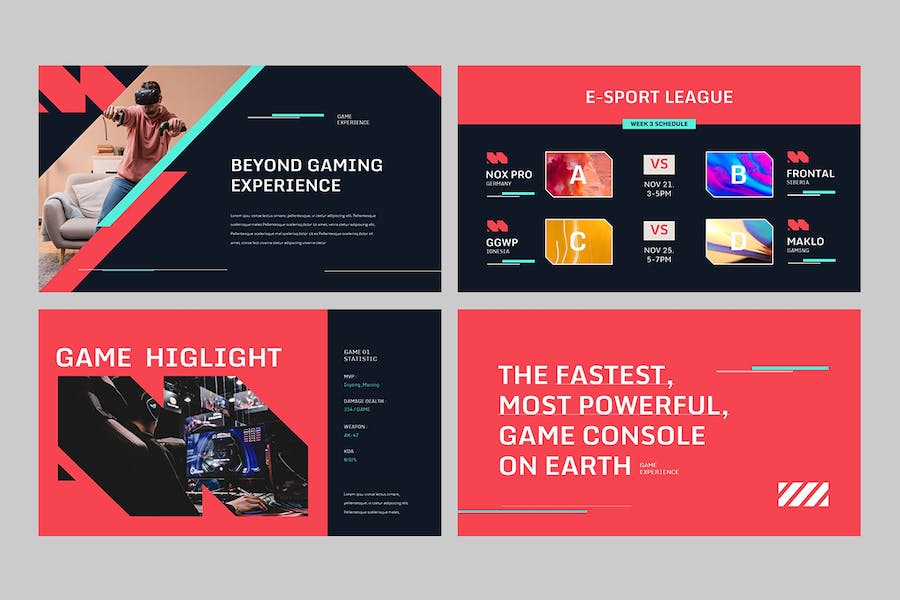 电子竞技游戏科技行业推广Keynote模板 - PPT派