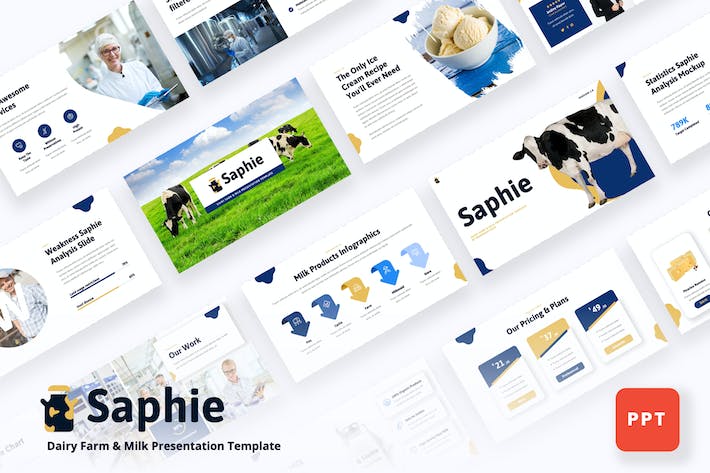 奶牛场牛奶生产与数据汇报PPT模板 - PPT派