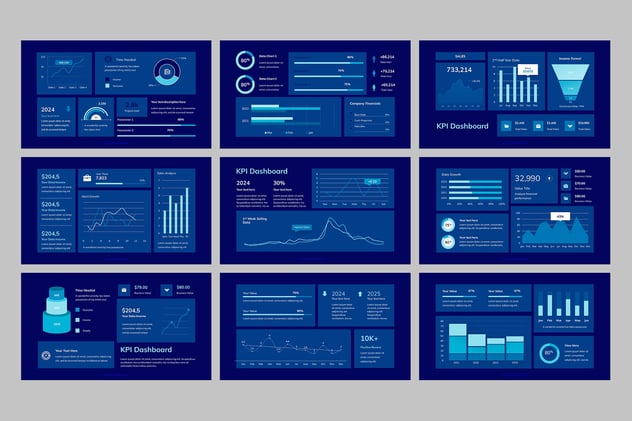 KPI业绩指标监测系统Keynote模板 - PPT派