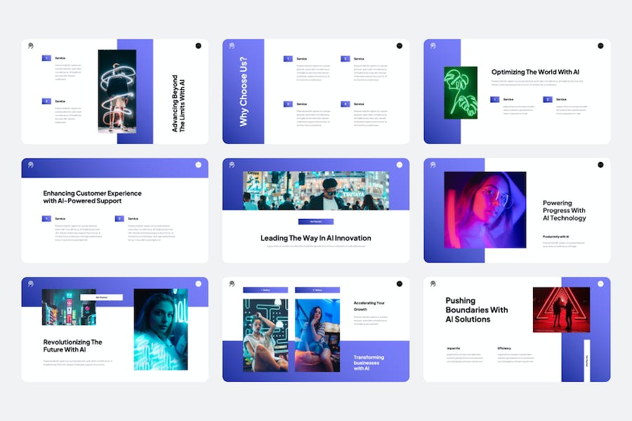 人工智能进化发展讲述Keynote模板 - PPT派