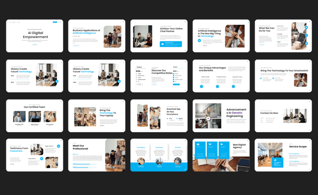 人工智能技术创新方案展示PPT模板 - PPT派