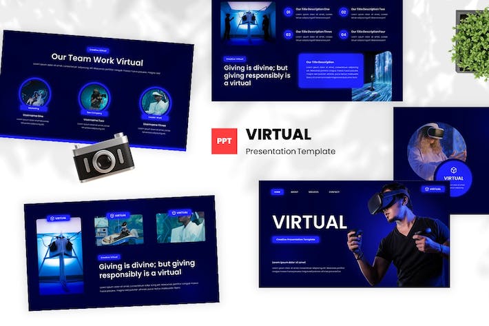 虚拟创意讲述展示设计创新PPT模板 - PPT派