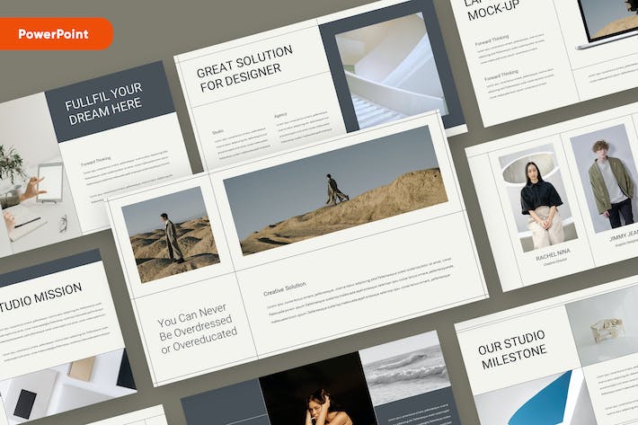 创意工作室设计展示PPT模板 - PPT派