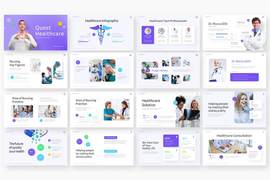 Quest-医疗保健-PowerPoint-模板 - PPT派