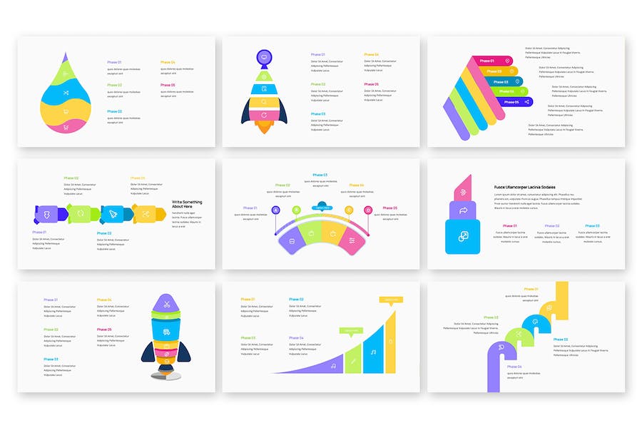 电子科技数据信息图表Keynote模板 - PPT派