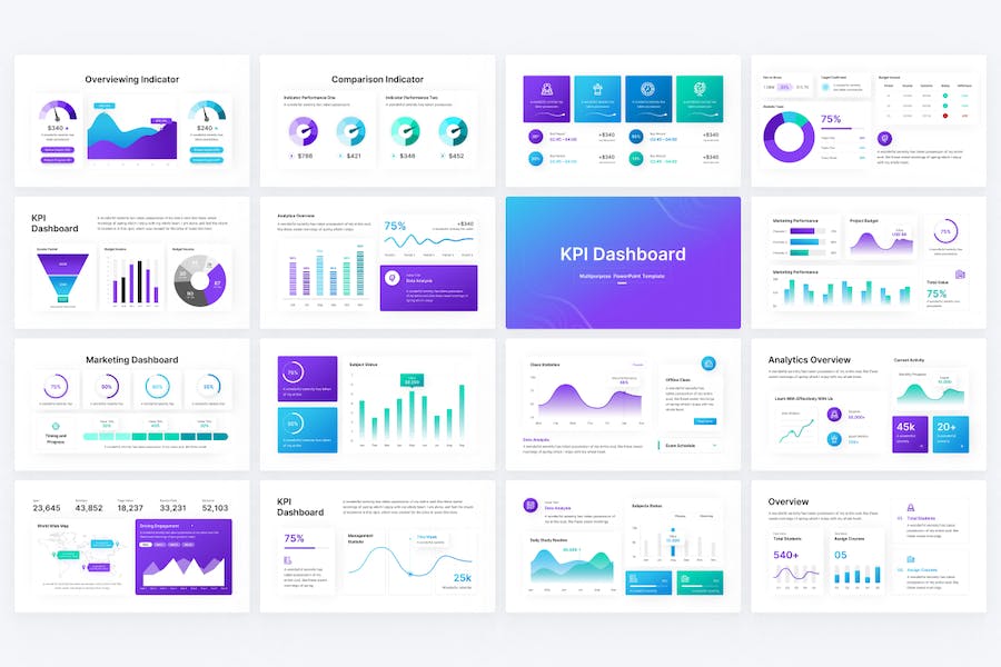 Kpi-dashboard-professional-powerpoint-template - PPT派