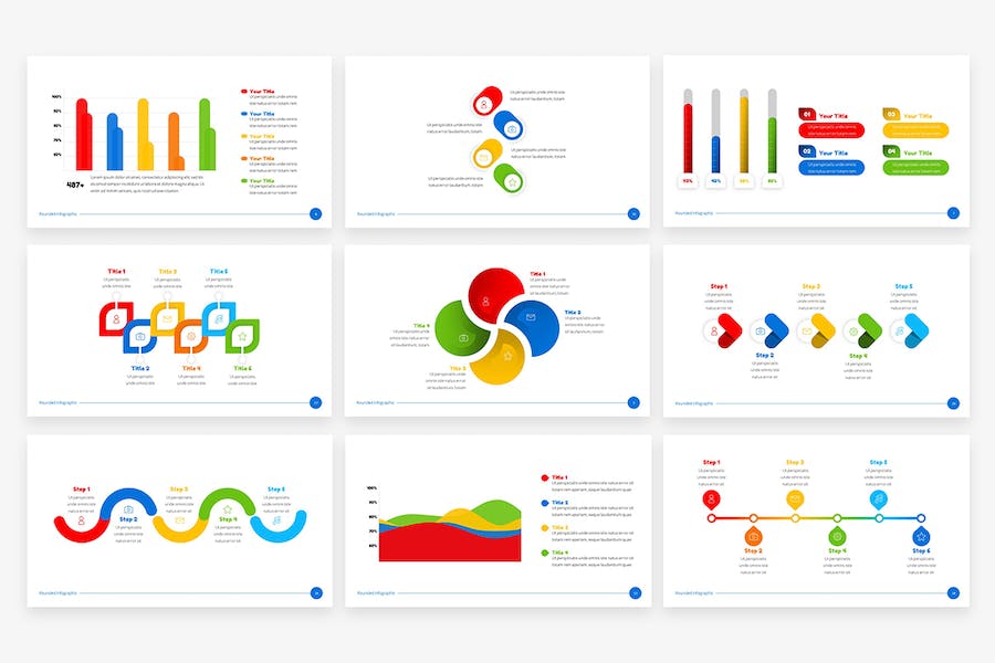 欧美风格创意信息图形PPT模板 - PPT派