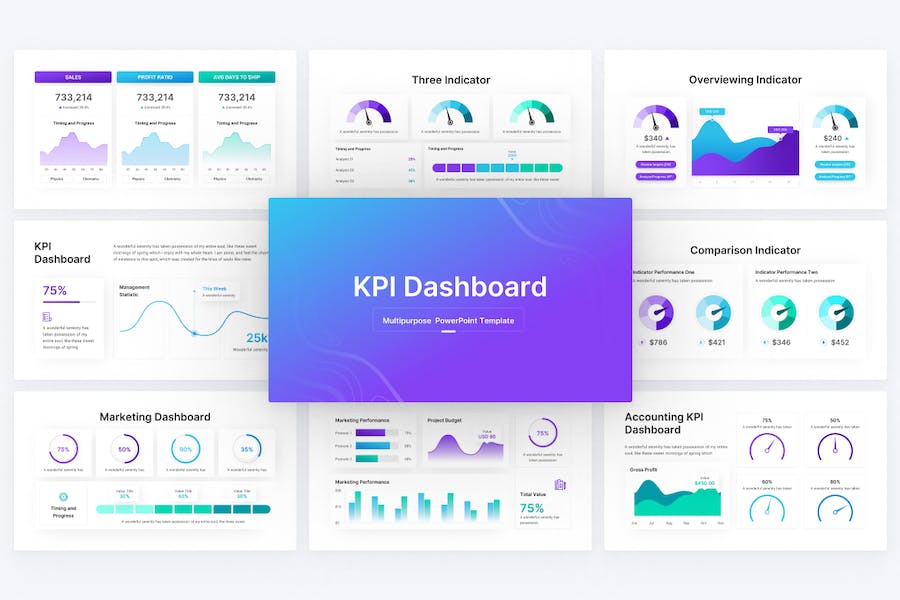 Kpi-dashboard-professional-powerpoint-template - PPT派