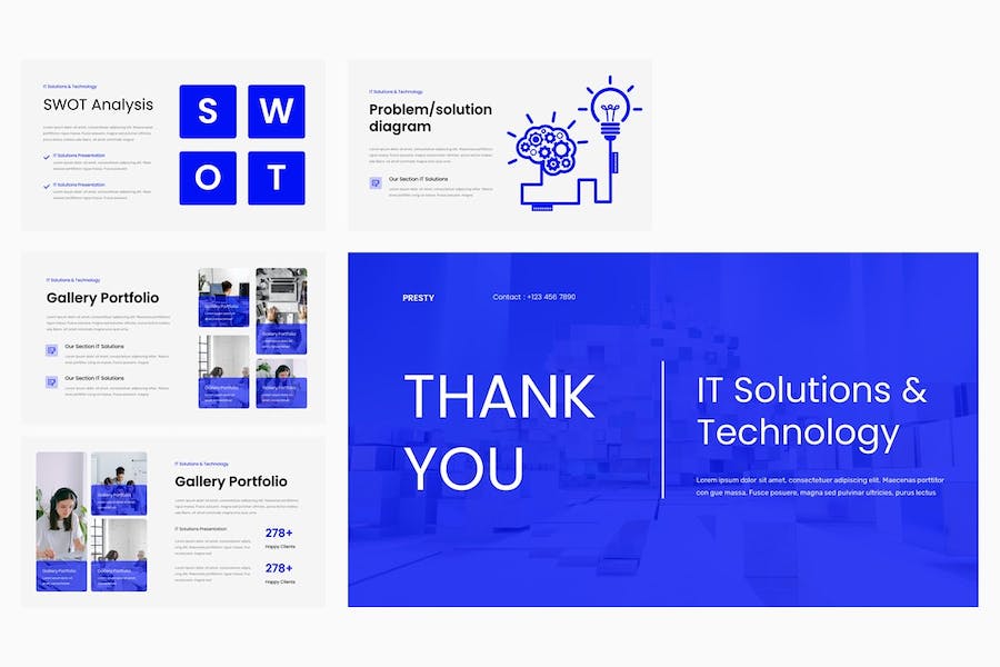 IT技术解决方案科技创新PPT模板 - PPT派