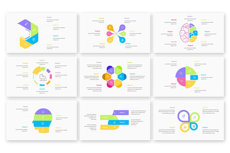 电子科技数据信息图表Keynote模板 - PPT派