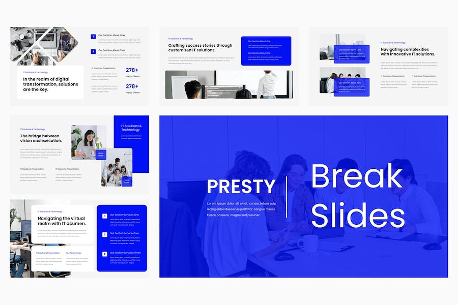 IT技术解决方案科技创新PPT模板 - PPT派