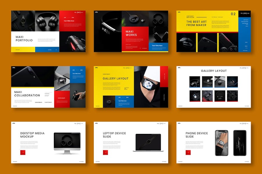 红色商务企业品牌展示PPT模板 - PPT派