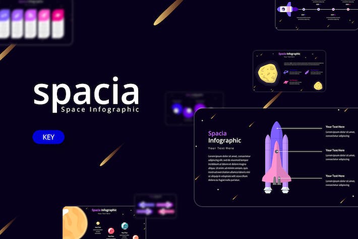 信息图表数据展示空间规划Keynote模板 - PPT派