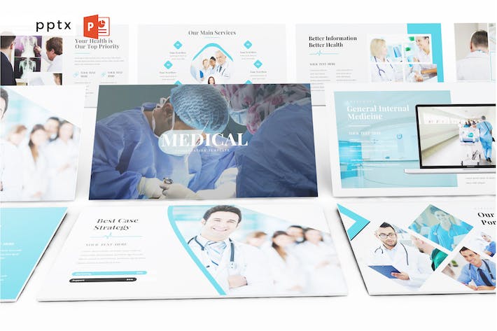 医疗行业产品推介会PPT模板 - PPT派
