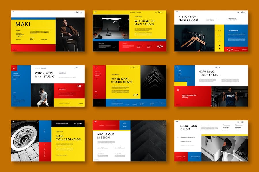 红色商务企业品牌展示PPT模板 - PPT派