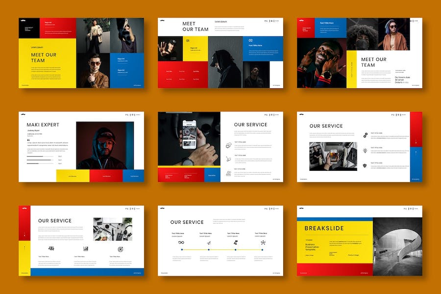 红色商务企业品牌展示PPT模板 - PPT派