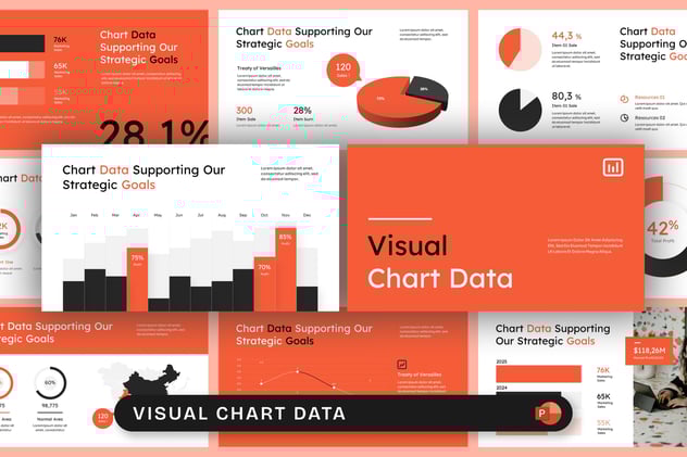 视觉图表数据展示分析PPT模板 - PPT派