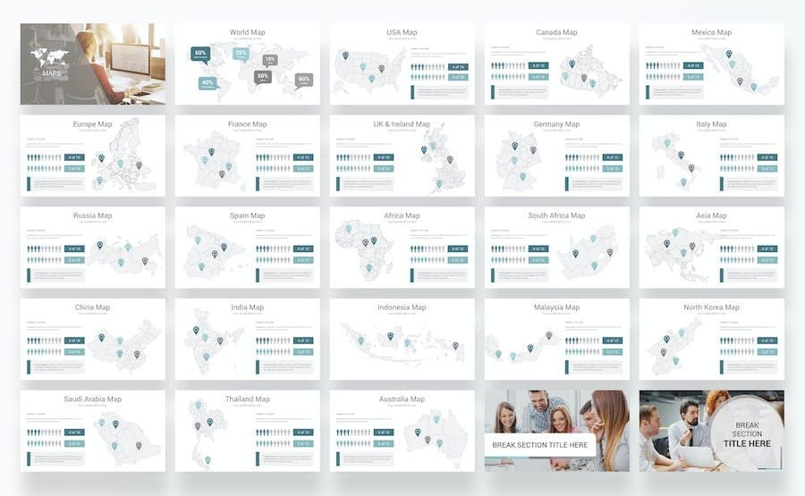商业套装综合展示方案PPT模板 - PPT派