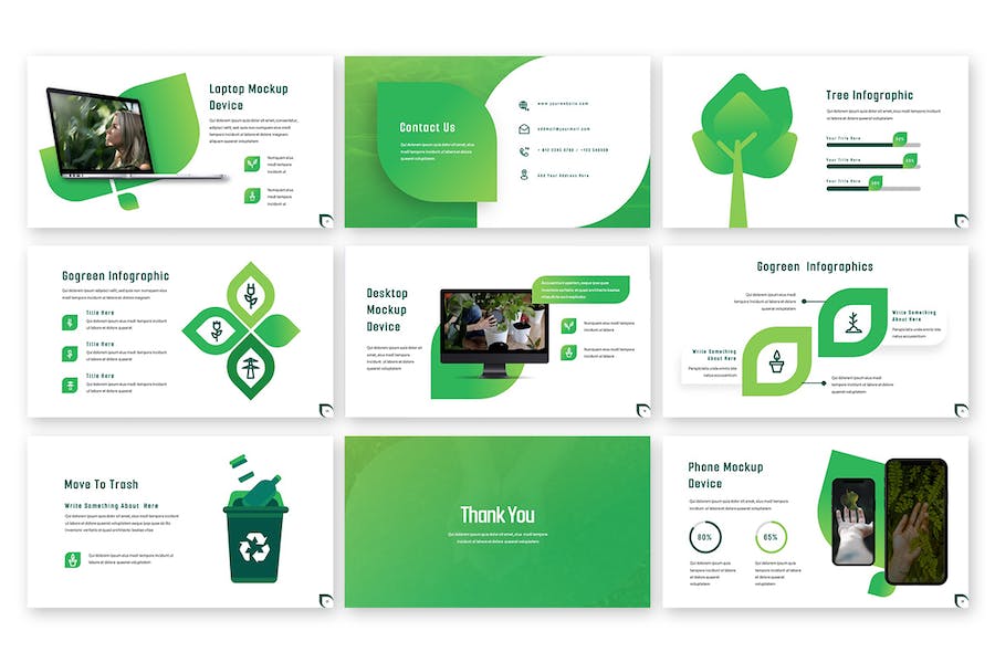 绿色环保可持续发展主题Keynote模板 - PPT派