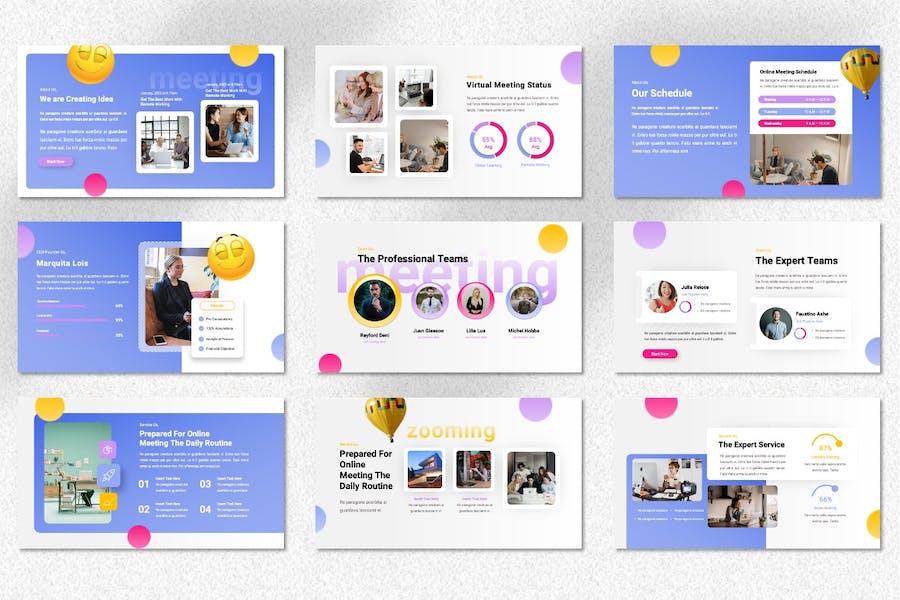 在线会议远程沟通协作方案Keynote模板 - PPT派