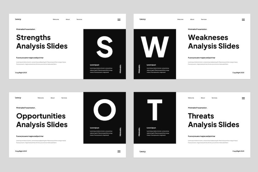 极简商业投资组合讲述展示PPT模板 - PPT派