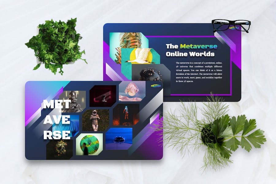 元宇宙虚拟现实世界讲述Keynote模板 - PPT派