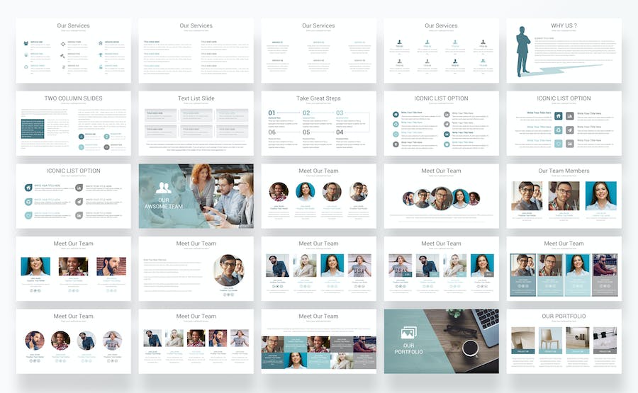 商业套装综合展示方案PPT模板 - PPT派