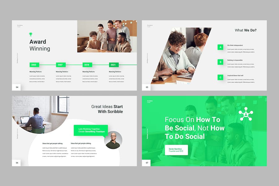 创业项目商业计划书路演Keynote模板 - PPT派