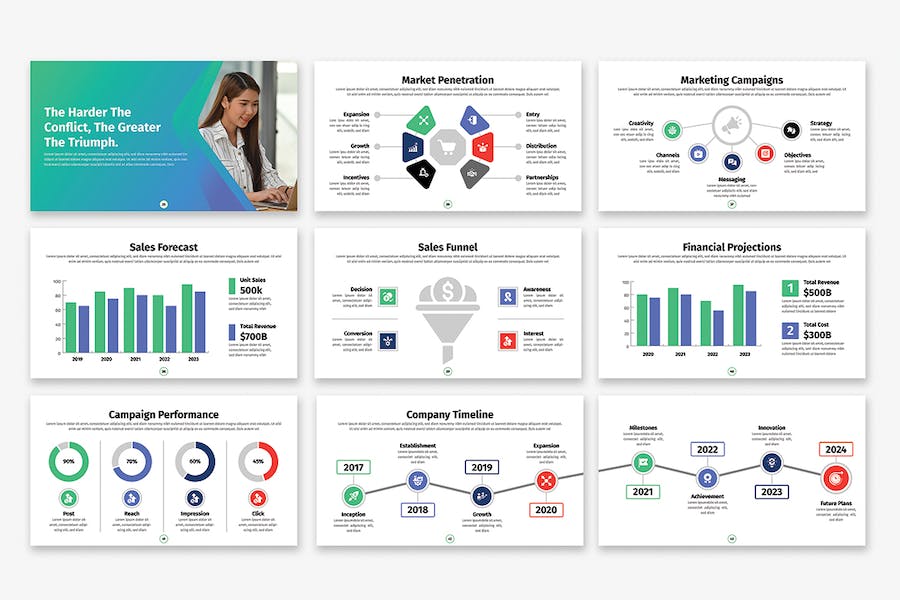 商业计划书项目策划融资PPT模板 - PPT派