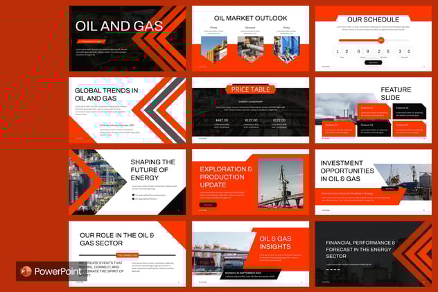 石油能源行业项目方案PPT模板 - PPT派