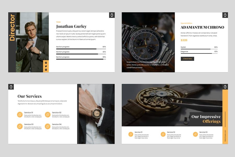 手表产品展示推介宣传营销品牌方案PPT模板 - PPT派