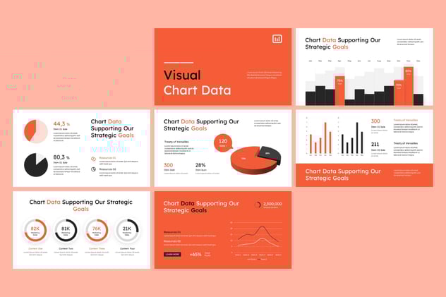 视觉图表数据展示分析PPT模板 - PPT派