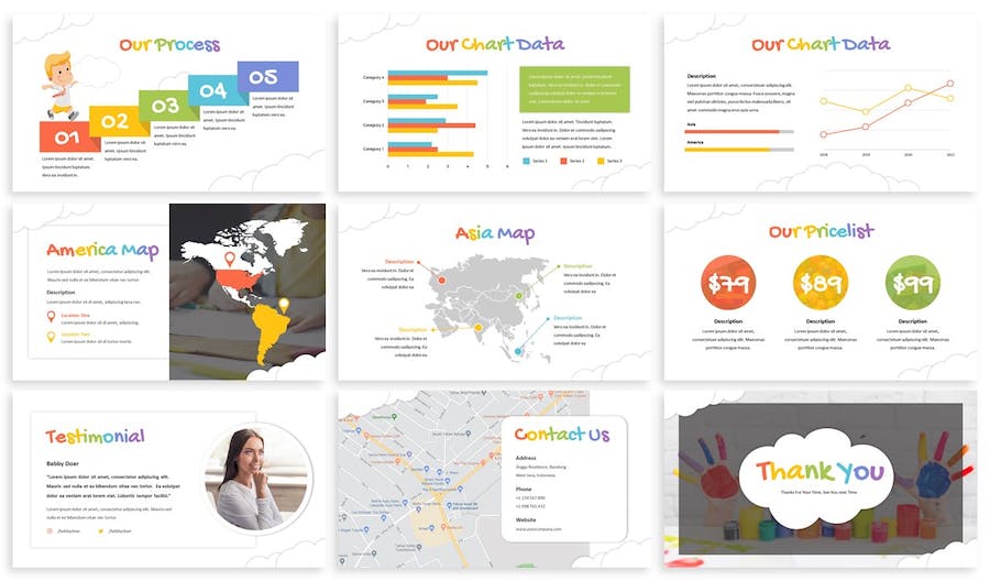 幼儿园教育讲述展示课程管理运营PPT模板 - PPT派